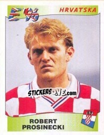 Sticker Robert Prosinecki - UEFA Euro England 1996 n. 349 - Panini