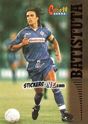 Sticker Gabriel Batistuta - Calcio Cards 1998-1999 n. 17 - Panini