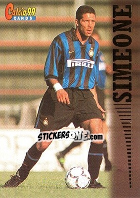 Sticker Diego Simeone - Calcio Cards 1998-1999 n. 32 - Panini