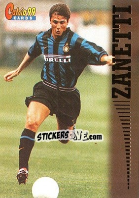 Sticker Javier Zanetti - Calcio Cards 1998-1999 n. 37 - Panini