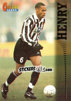 Sticker Thierry Henry - Calcio Cards 1998-1999 n. 43 - Panini
