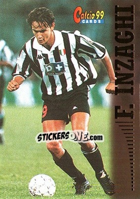 Sticker Filippo Inzaghi - Calcio Cards 1998-1999 n. 44 - Panini