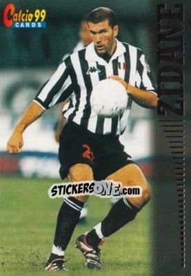 Sticker Zinedine Zidane - Calcio Cards 1998-1999 n. 47 - Panini
