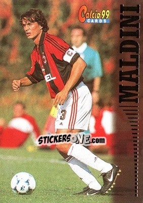 Sticker Paolo Maldini - Calcio Cards 1998-1999 n. 64 - Panini