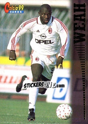 Sticker George Weah - Calcio Cards 1998-1999 n. 65 - Panini