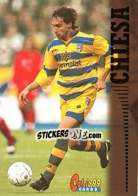 Sticker Enrico Chiesa - Calcio Cards 1998-1999 n. 72 - Panini
