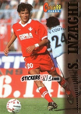 Sticker Simone Inzaghi - Calcio Cards 1998-1999 - Panini
