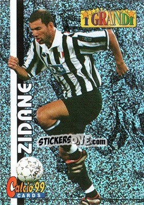 Sticker Zinedine Zidane - Calcio Cards 1998-1999 n. G4 - Panini