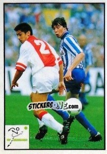 Sticker Sonny Silooy vs Leeroy Echteld - Voetbal 1993-1994 - Panini