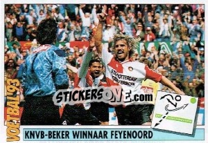Sticker KNVB-Beker Winnaar Feyenoord - Voetbal 1992-1993 n. 3 - Panini