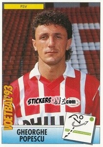 Sticker Gheorghe Popescu - Voetbal 1992-1993 n. 9 - Panini