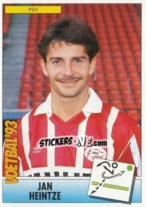Sticker Jan Heintze - Voetbal 1992-1993 - Panini