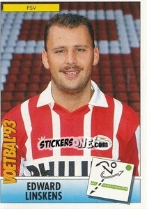 Sticker Edward Linskens - Voetbal 1992-1993 - Panini