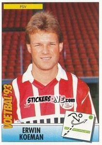 Sticker Erwin Koeman - Voetbal 1992-1993 - Panini