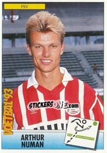 Sticker Arthur Numan - Voetbal 1992-1993 n. 14 - Panini