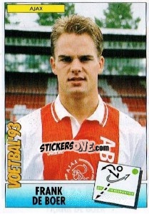 Sticker Frank de Boer - Voetbal 1992-1993 - Panini