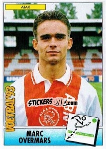 Sticker Marc Overmars - Voetbal 1992-1993 - Panini
