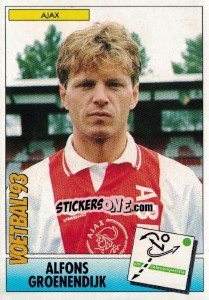 Sticker Alfons Groenendijk - Voetbal 1992-1993 - Panini