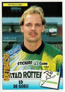 Sticker Ed de Goey - Voetbal 1992-1993 n. 36 - Panini