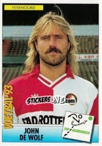 Sticker John de Wolf - Voetbal 1992-1993 - Panini