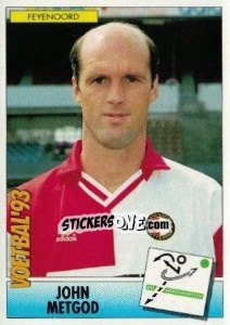 Sticker John Metgod - Voetbal 1992-1993 n. 40 - Panini