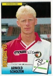 Sticker Arnold Scholten - Voetbal 1992-1993 - Panini