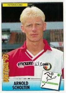 Sticker Arnold Scholten - Voetbal 1992-1993 n. 42 - Panini