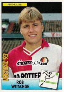 Sticker Rob Witschge - Voetbal 1992-1993 - Panini