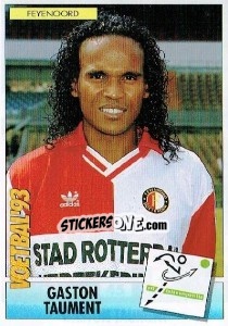 Sticker Gaston Taument - Voetbal 1992-1993 - Panini
