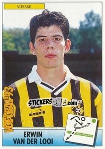 Sticker Erwin van der Looi - Voetbal 1992-1993 n. 54 - Panini