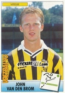 Sticker John van den Brom - Voetbal 1992-1993 - Panini