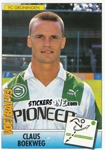 Sticker Claus Boekweg - Voetbal 1992-1993 - Panini