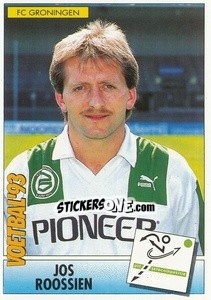 Sticker Jos Roossien - Voetbal 1992-1993 n. 72 - Panini