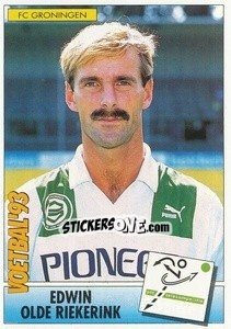 Sticker Edwin Olde Riekerink - Voetbal 1992-1993 - Panini