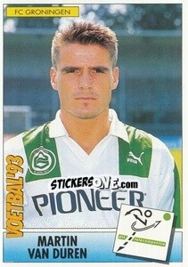 Sticker Martin van Duren - Voetbal 1992-1993 n. 74 - Panini