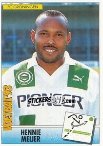 Sticker Hennie Meijer - Voetbal 1992-1993 - Panini