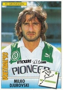 Sticker Milko Djurovski - Voetbal 1992-1993 n. 79 - Panini