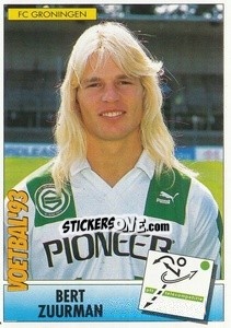 Sticker Bert Zuurman - Voetbal 1992-1993 n. 80 - Panini