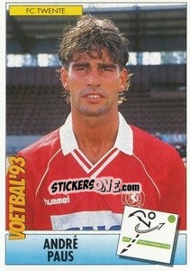 Figurina André Paus - Voetbal 1992-1993 - Panini