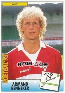 Sticker Armand Benneker - Voetbal 1992-1993 n. 96 - Panini