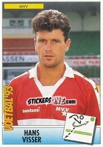 Sticker Hans Visser - Voetbal 1992-1993 - Panini