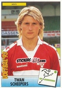 Sticker Twan Scheepers - Voetbal 1992-1993 n. 104 - Panini