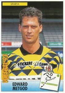 Sticker Edward Metgod - Voetbal 1992-1993 - Panini