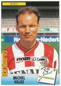 Sticker Michel Valke - Voetbal 1992-1993 - Panini