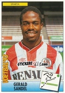 Sticker Gerald Sandel - Voetbal 1992-1993 n. 114 - Panini