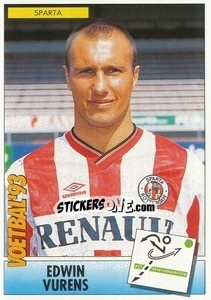 Sticker Edwin Vurens - Voetbal 1992-1993 - Panini