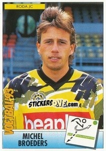 Sticker Michel Broeders - Voetbal 1992-1993 - Panini