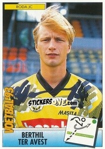 Sticker Berthil ter Avest - Voetbal 1992-1993 - Panini