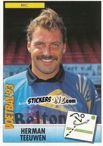 Sticker Herman Teeuwen - Voetbal 1992-1993 - Panini