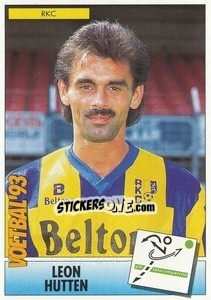 Sticker Leon Hutten - Voetbal 1992-1993 - Panini